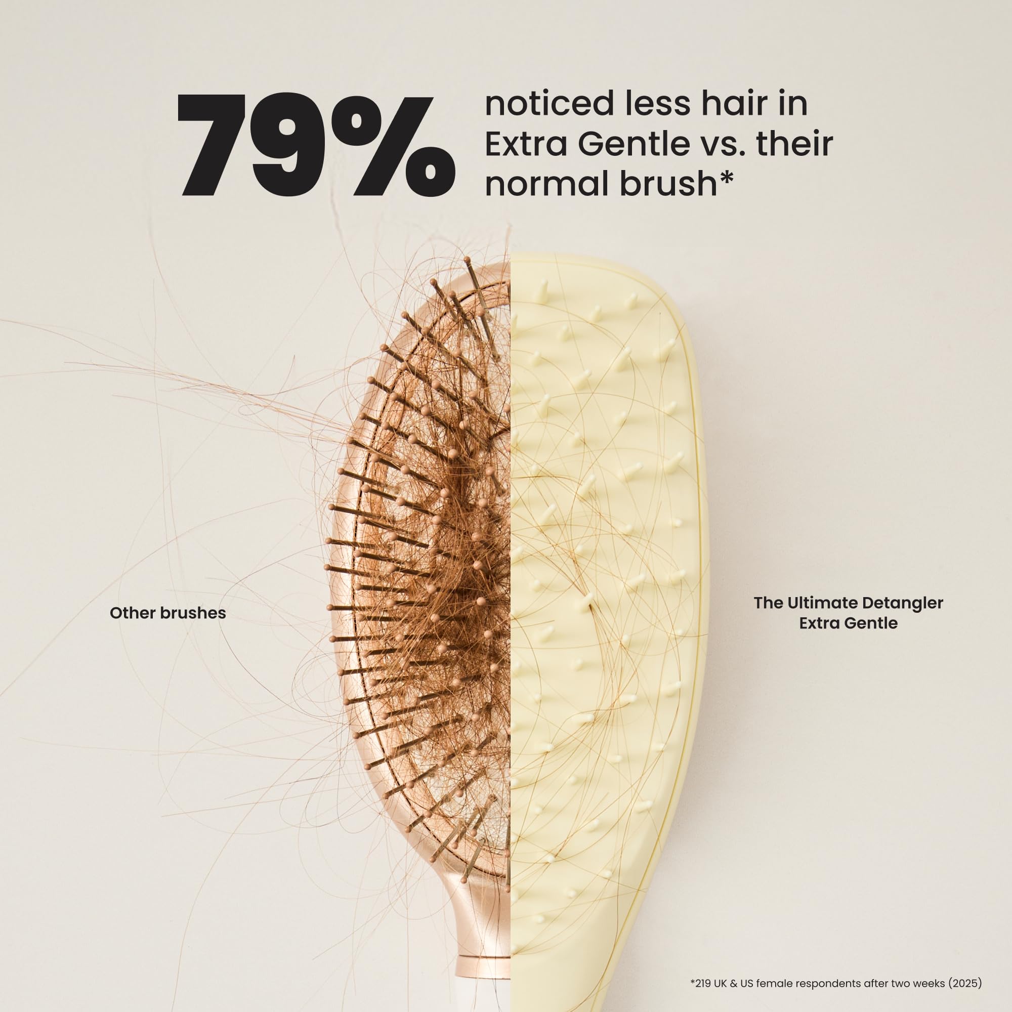 Tangle Teezer Extra Gentle Ultimate Detangler - o wyjątkowych szeroko rozstawionych ząbkach do delikatnego i skutecznego rozczesywania - zmniejszająca wypadanie i łamanie się włosów - Rumiankowa żółć