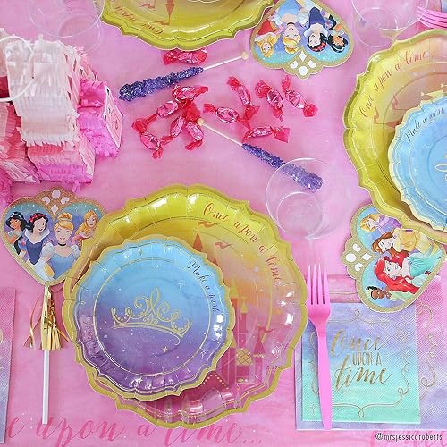 Miniatura 3 de Disney Princess - Funda de mesa de plástico, 54 x 96 pulgadas, rosa y amarillo, 1 unidad