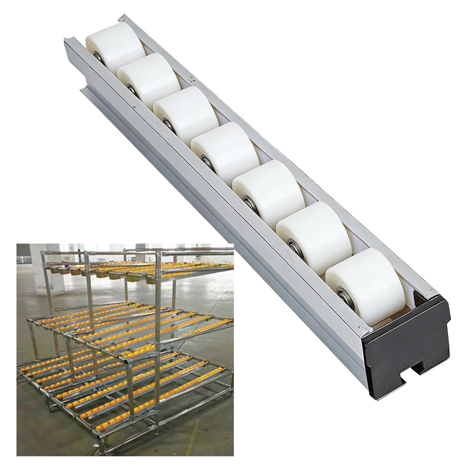 Rail de flux de roue de patin avec bande lisse pour un guidage ultra silencieux