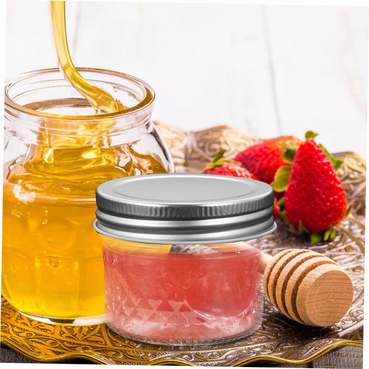 Barattoli per Conserve con Coperchi Ermetici Trasparenti Contenitori per Dolci e Marmellata Vasi per Alimenti Sicuri e Facili da Pulire