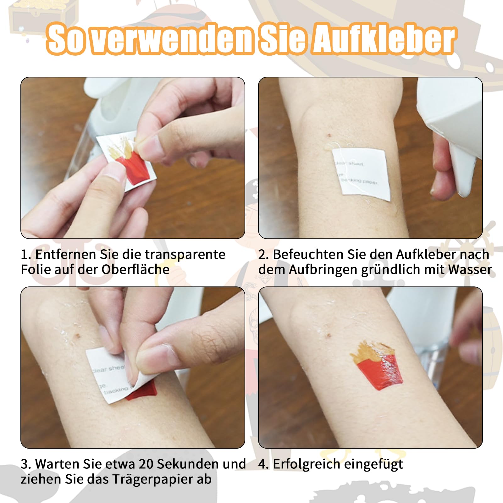 JazRvr 34-teiliges Holzschwert-Malset – 16 Schwerter + 18 Stifte, Für Kinder Ab 3, Piraten-Rollenspiel