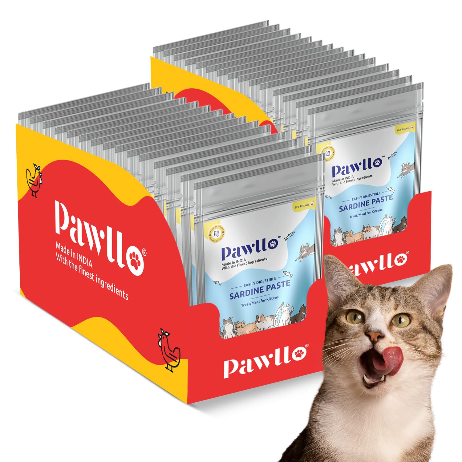 Pawllo Sardine Paste for Kittens and Cats | Cat Food | Cat Wet Food | Kitten Food 2-12 Months | Gravy Cat Food | Kitten Wet Food | Pack of 24 Pouches of 70 ml Each (24) (B0D66DF3JW) Amazon Price History, Amazon Price Tracker