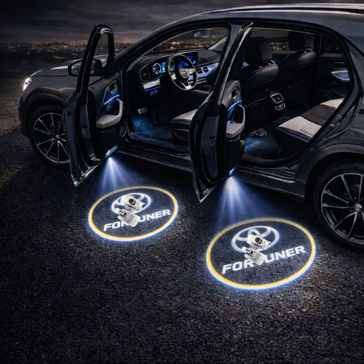 Car Door LED Ghost Shadow Light Projector for Toyota Fortuner | Plug & Play Welcome Courtesy Lamp HD 3D Fortuner Logo Projection | Smart IC LED, ABS Housing | Pack of 2-image-22