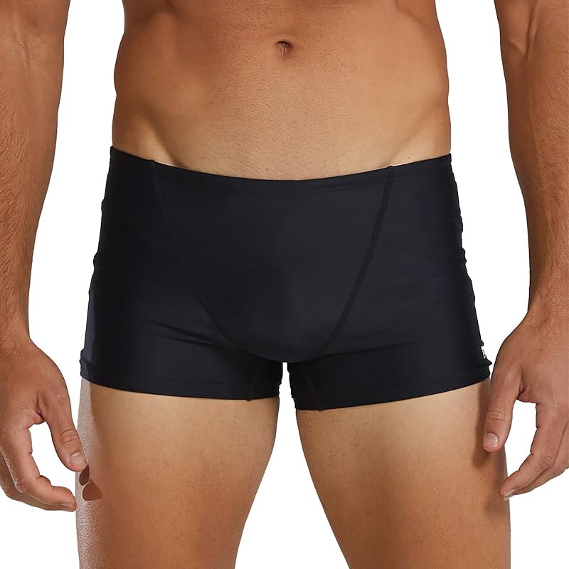 TYR Traje de baño de pierna cuadrada para hombre - TYReco Eco Solid Lap Swim Trunk Brief