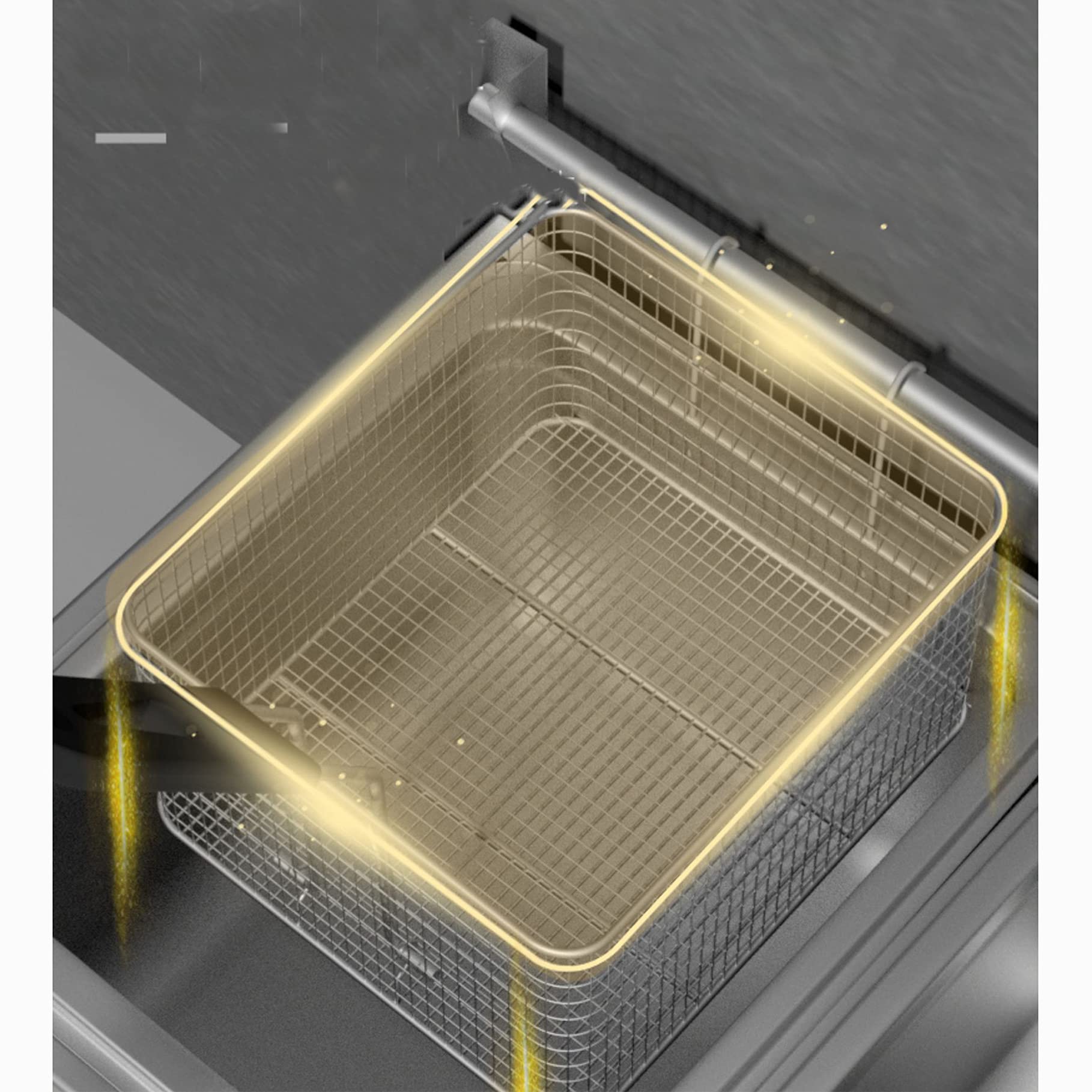 Freidora de Gas,Frying Pan Freidora De Butano Y Gas Propano, Freidora De Acero Inoxidable, freidora ComercialCapacidad 11L * 2