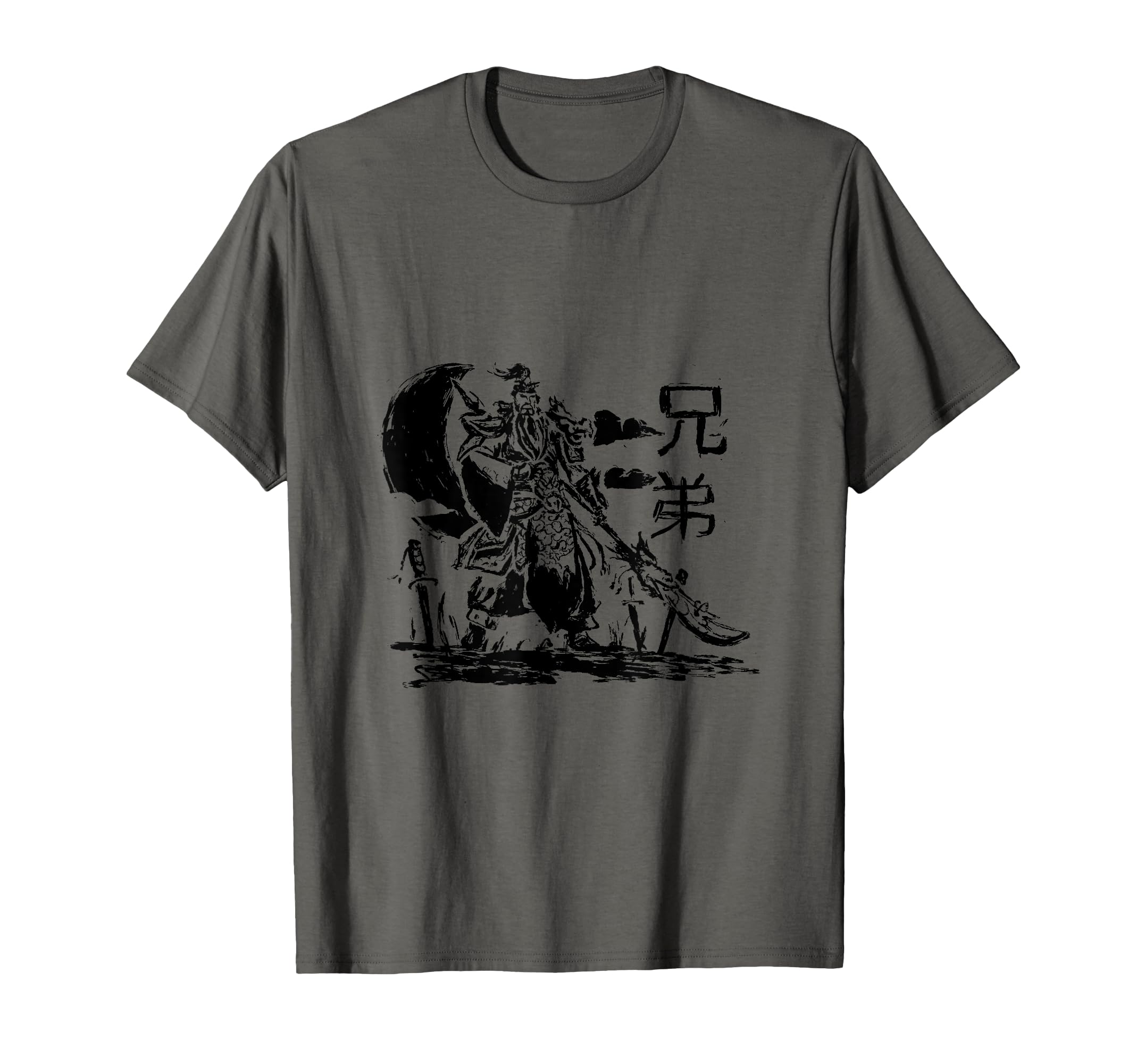 Amazon.com: Guan Yu Chinese Warrior Sketch Design T-Shirt