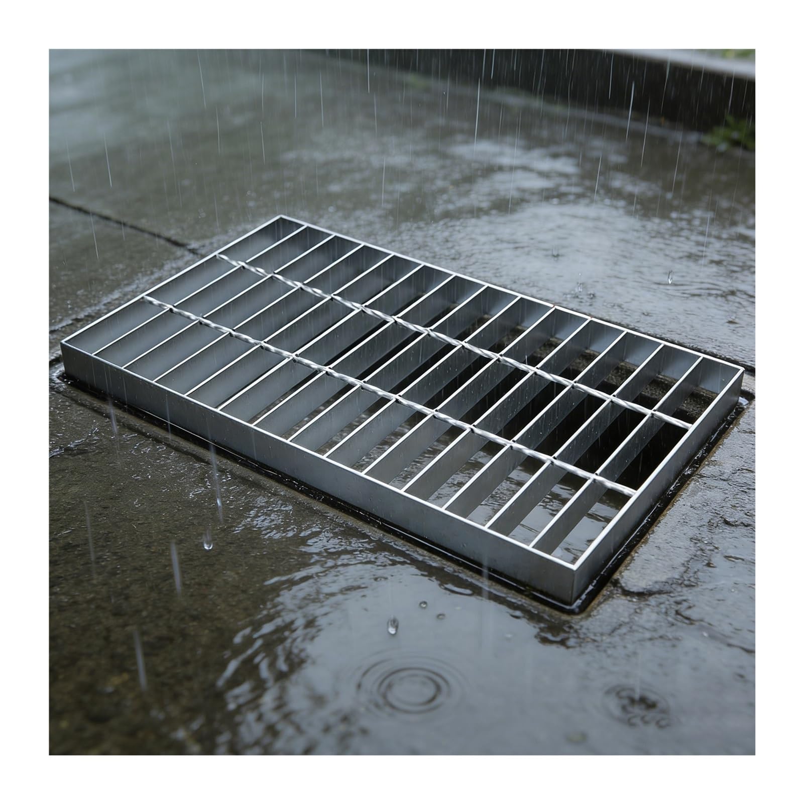 Grille en acier galvanisé pour enfiler les inondations de garage et cour extérieure