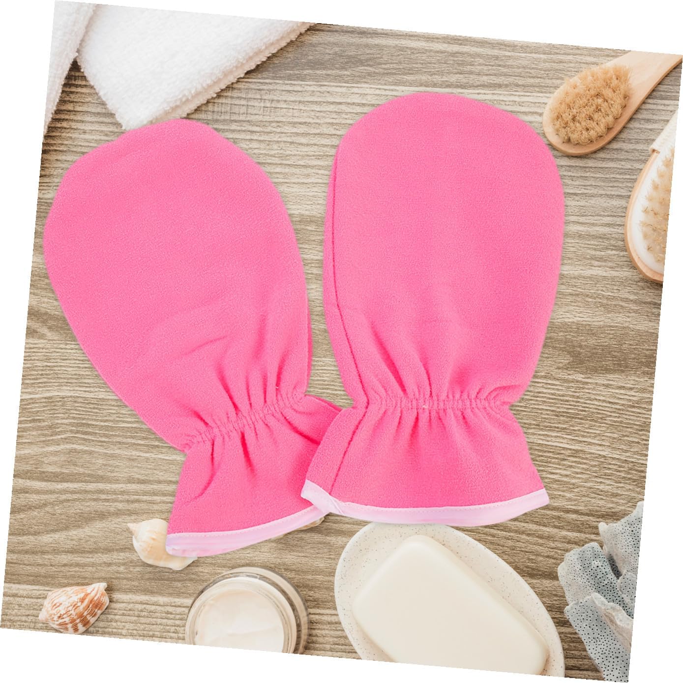 3 Pairs Paraffin Wax Bath Mitts Moisturizing Hand Gloves with Elastic for Skin Care Home Hand Therapy for Women – White, Blue, Pink