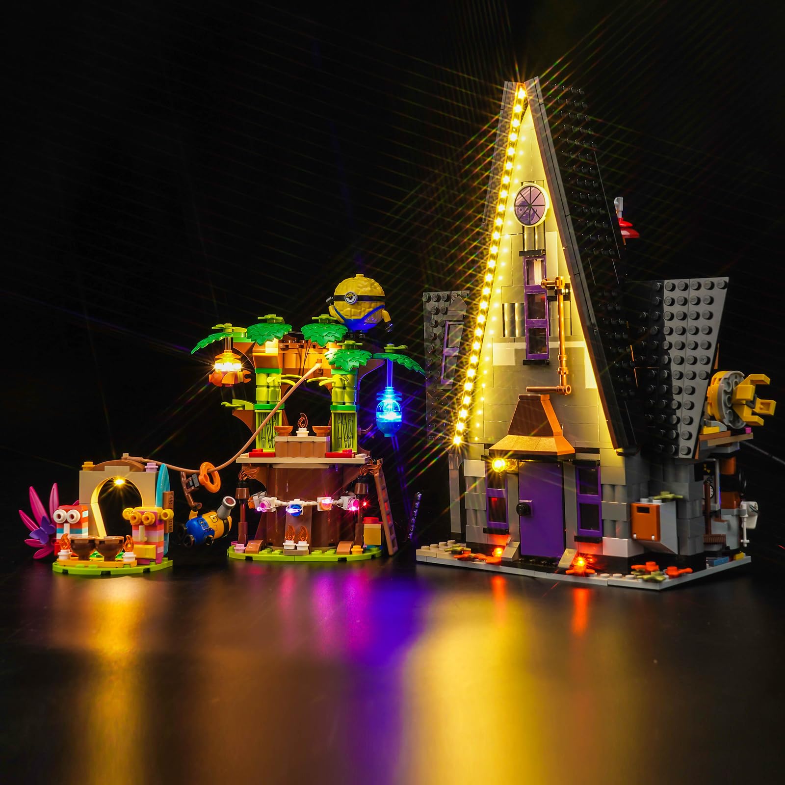 Led Light Set for Minions and Gru's Family Mansion (No Lego) Decoration Lighting, Purple - Image 2