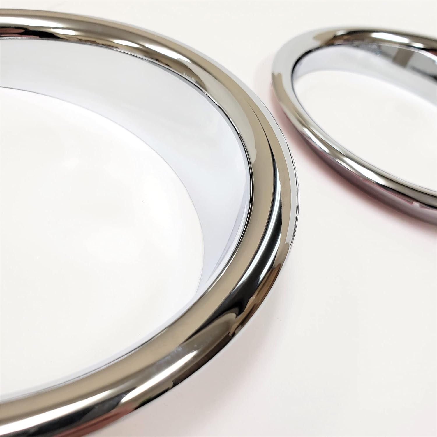 LEDIN Front Bumper Fog Light Trim Bezel Ring Compatible For 2003-2009 HUMMER H2 SUV SUT Chrome Pair