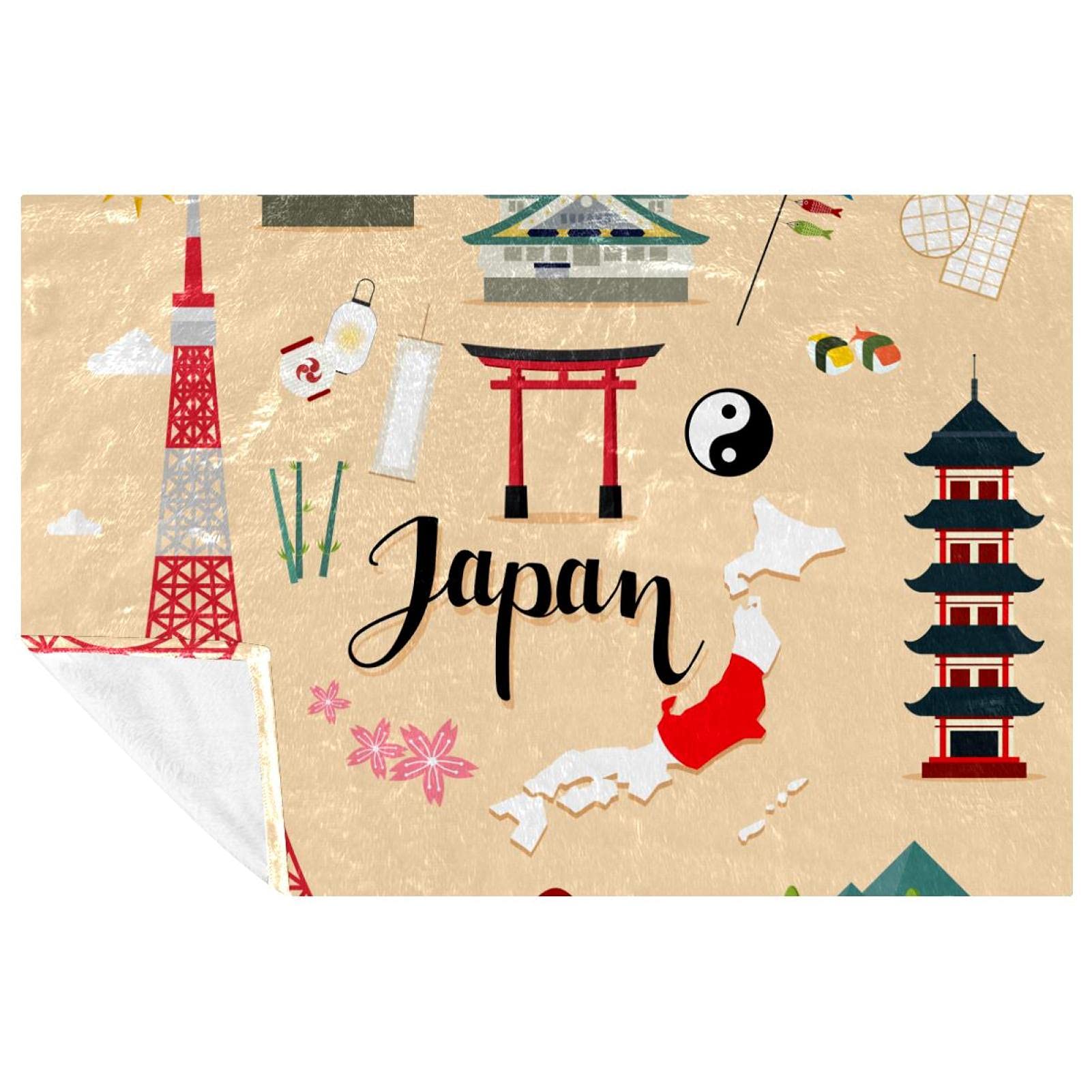 Couverture douce contre le froid ensemble voyage japonais canapé lit