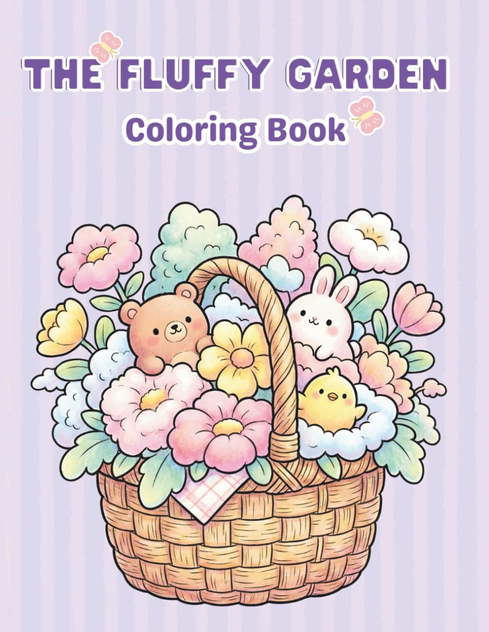 The Fluffy Garden: A Cozy Bold Line Coloring Book of Simple Miniature Worlds in Everyday Things for Stress Relief and Relaxation