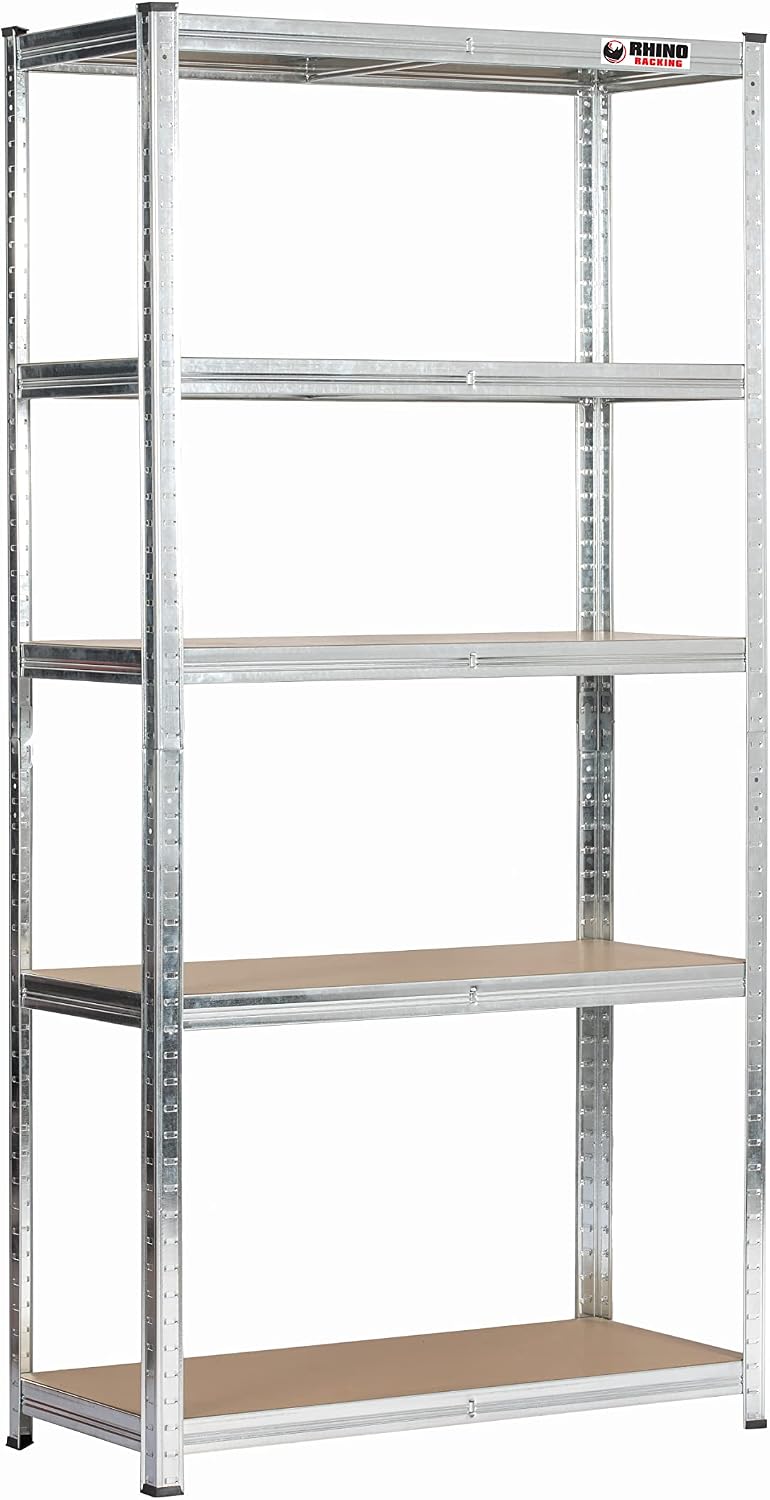Rhino Racking - 5 Tier Heavy-Duty Industrial Storage Shelves ...