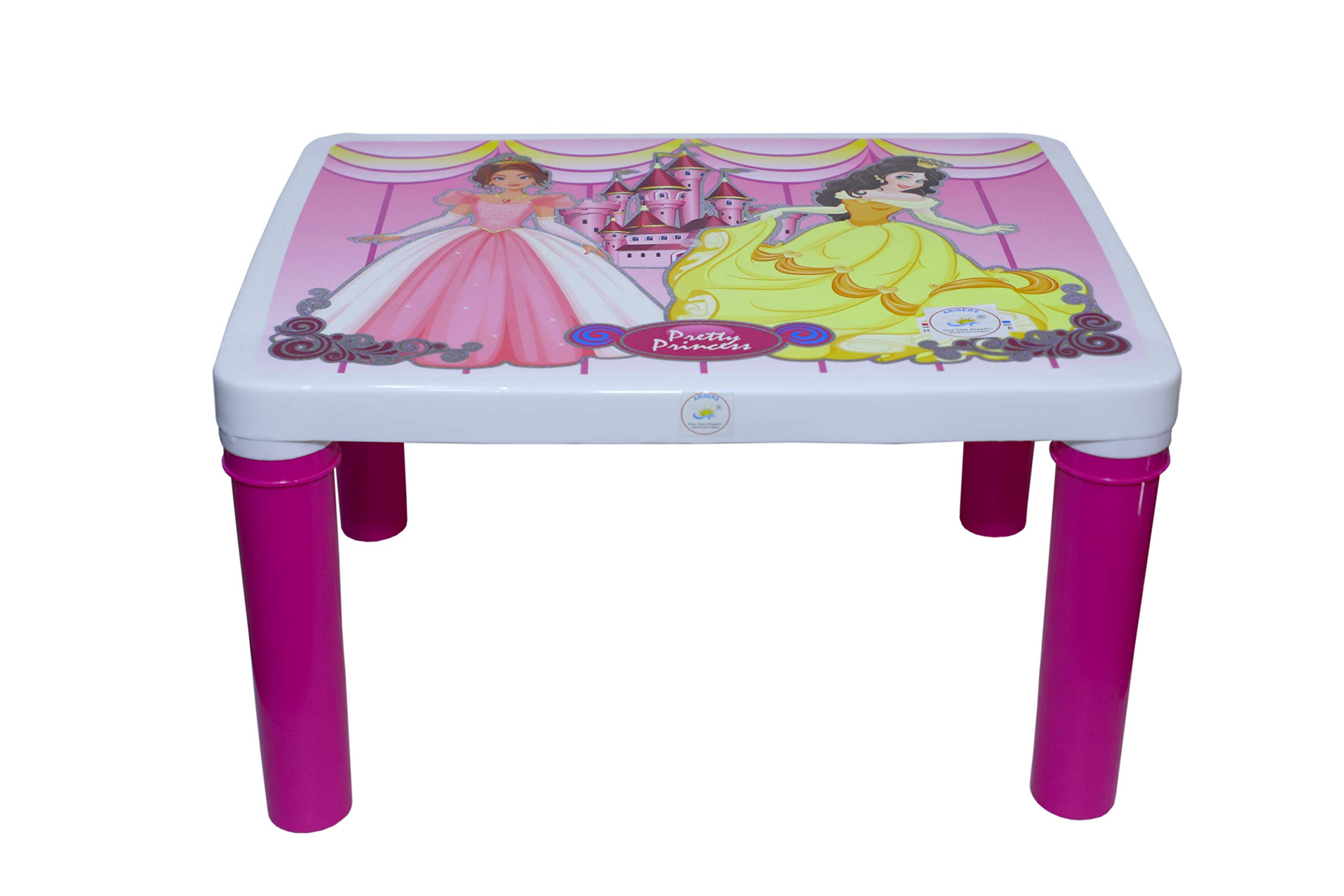 ARISERS SPL Pink Bed Table Studying with Printed Princess Specially for Girls Plastic Bed Table for Kids