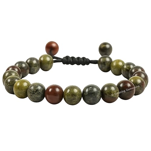 Vista 433 de Amazing Gemstone Yaxaite Bracelet for Women Men's Gifts - Protection Healing Crystal Bracelet - 8mm Gemstone Beaded Adjustable Bracelet Pulseras