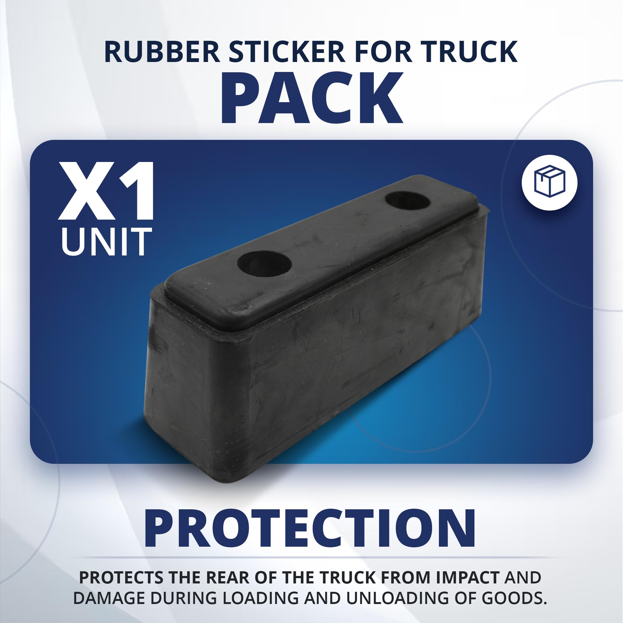 DOJA Barcelona | Tampone in Gomma per Camion | 1 Pz | Cunei Frenanti per Roulotte | 345x98x103mm | Gomma | Accessori Camion | per Rimorchio, Caravan, Fermaruota, Garage, Parcheggio