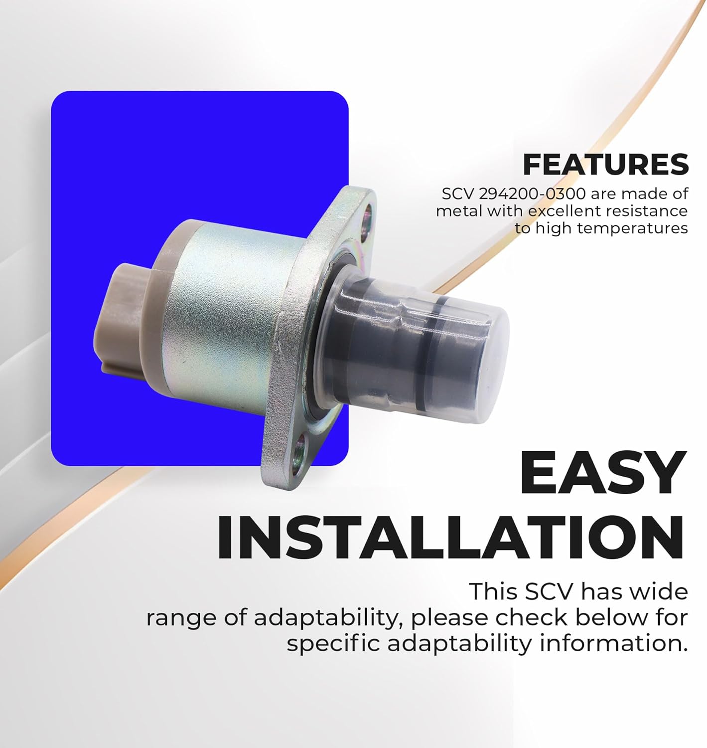 SCV 294200-0300 Fuel Pressure Pump Suction Control Valve Compatible With Toyota Land Cruiser HILUX PRADO HIACE 1KD-FTV/2KD FTV 294200-0301 04226-0L030