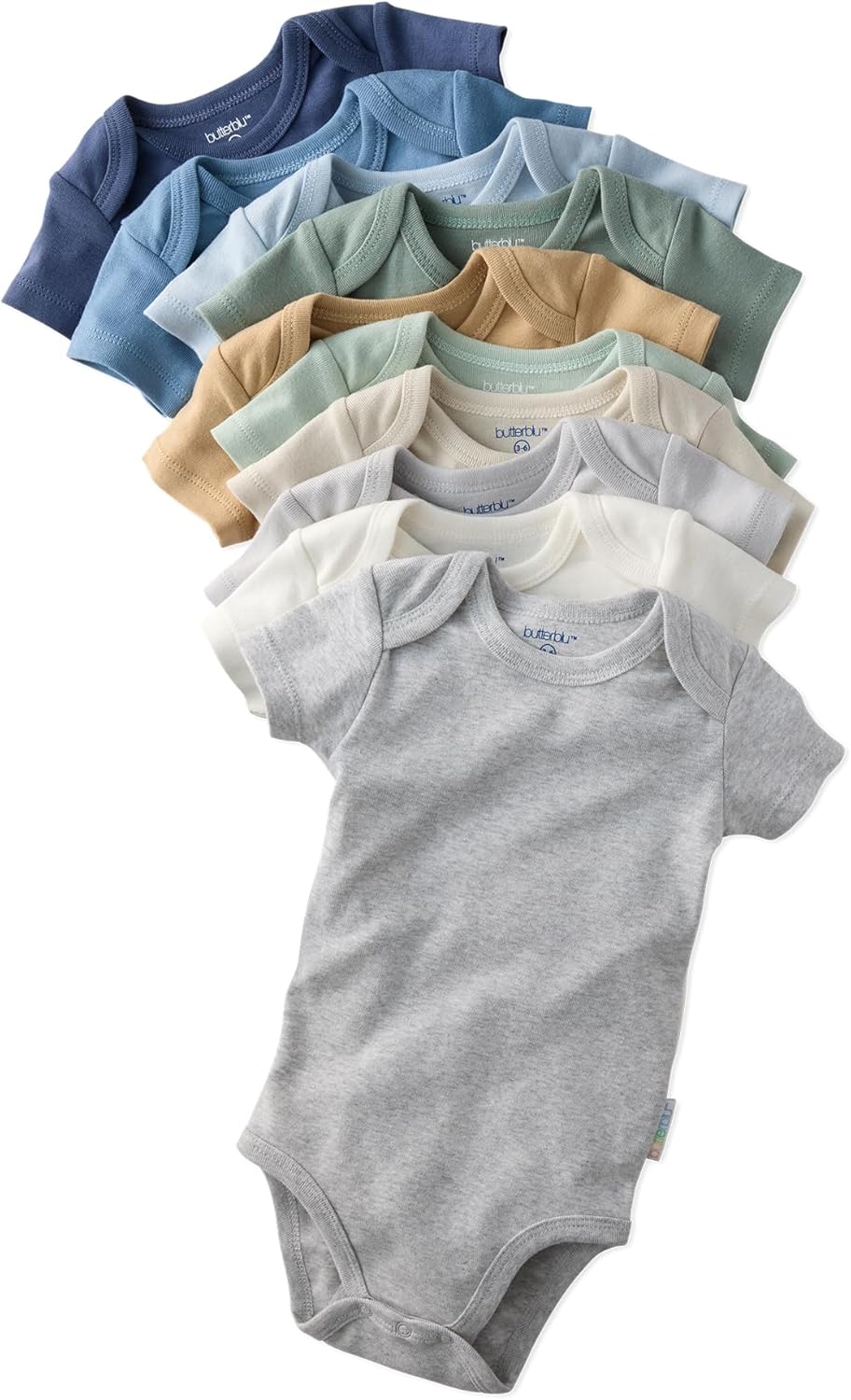 baby-girls Avery 10-pack Short Sleeve Bodysuits 100% Organic Cotton for Baby Boys & Girls