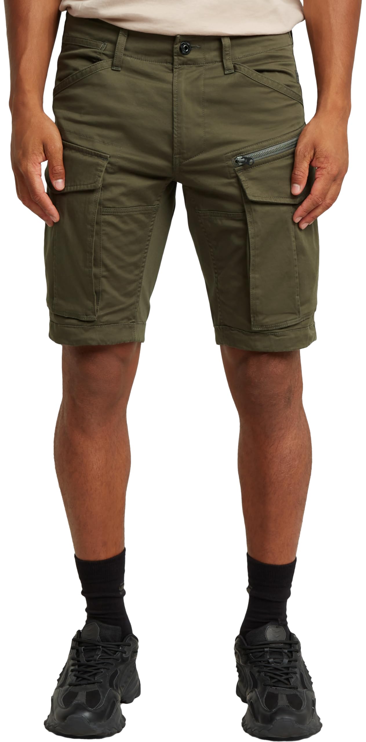 G-Star Men's Rovic Zip Regular Shorts, Grey (gs grey D26214-5126-1260), 36