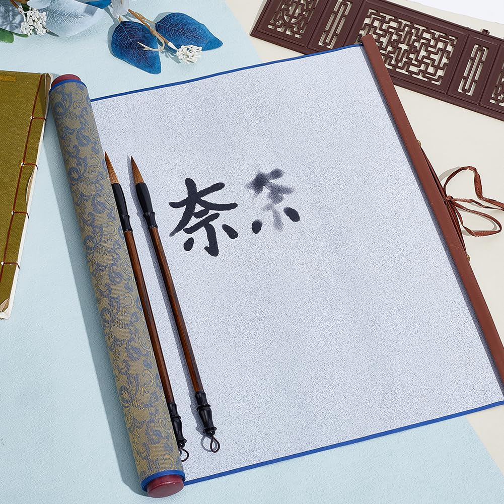PH PandaHall Kit Calligraphie Chinoise & Japonaise Complet - 13 Feuilles, 4 Pinceaux, Encre, Pierre, Tampon, Accessoires