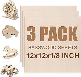 3 Pack Basswood Sheets 1/8