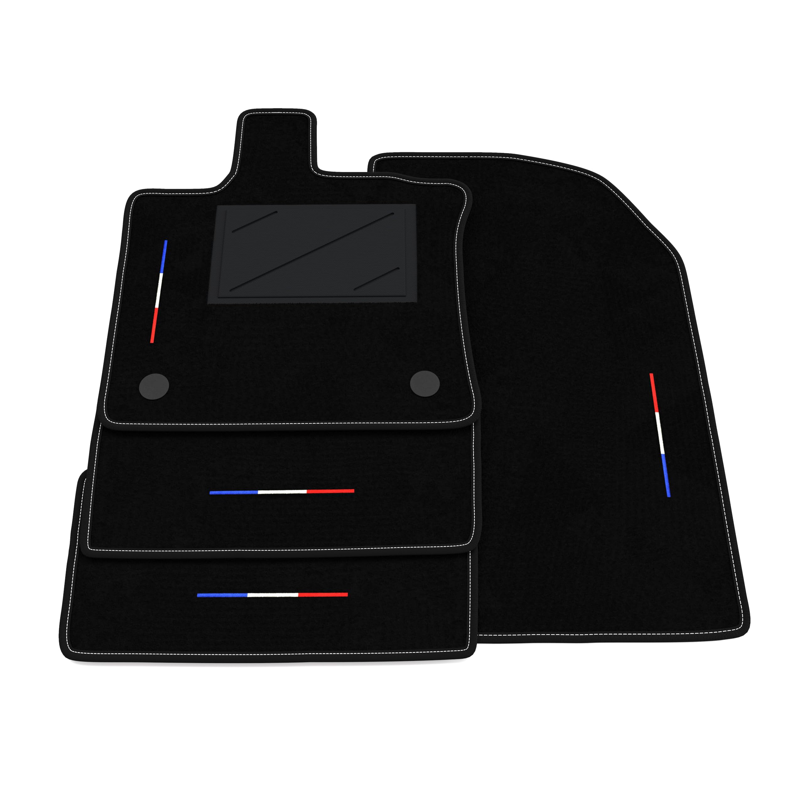 Set de Tapis de Voiture compatibles avec Renault Symbioz 2024-2026 | Tapis sur Mesure en Moquette, Drapeau Français, Tapis Voiture sur Mesure