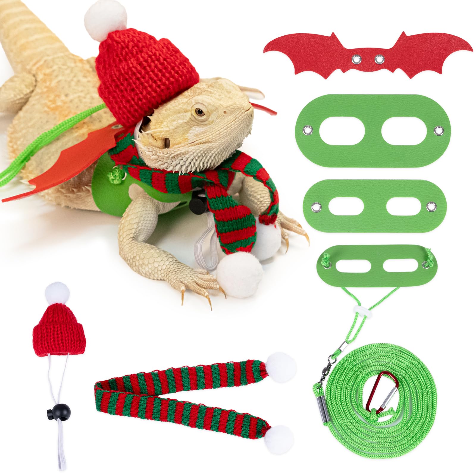 Wodison Christmas Bearded Dragon Costume Set ...