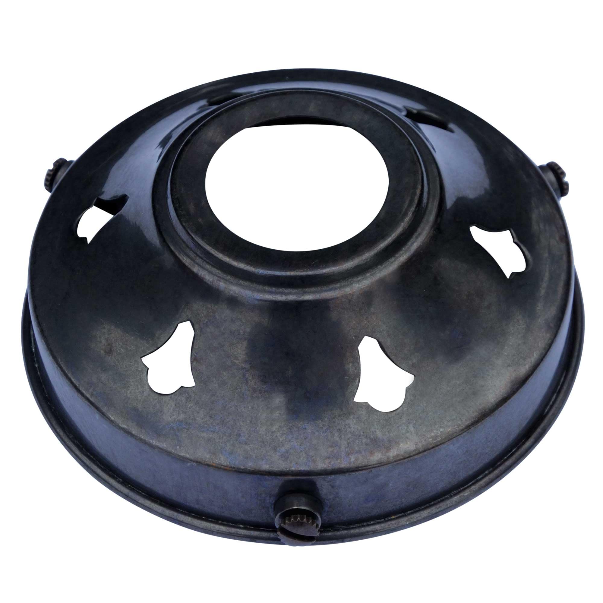 Elektek 3.25" Bronze Glass Lamp Shade Gallery Fitting For B22 Shade Ring Bulb Holders 3.25 Inch - Bronze