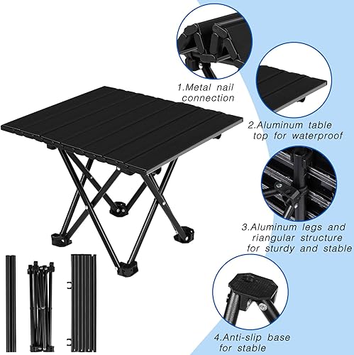 Miniatura 4 de Silla de camping portátil para adultos, silla plegable de tela Oxford para exteriores, resistente, plegable, ligera, con soporte para tazas de malla