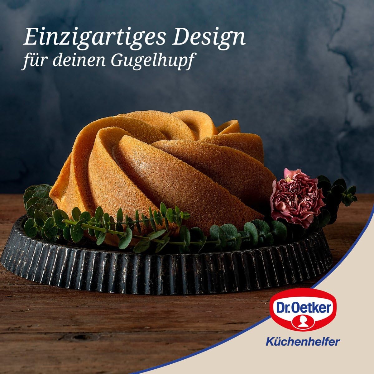 Dr. Oetker Guglhupf Twist ⌀ 22 cm – Gugelhupfform aus der Serie Back-Kunst – Backform mit Antihaft-Eigenschaften und sehr guter Wärmeleitung für leckeren Gugelhupf Kuchen