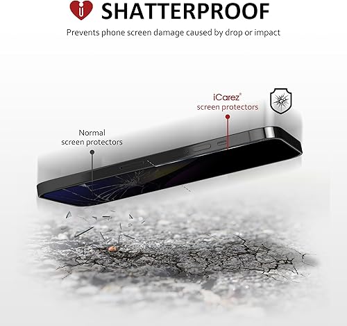 Miniatura 6 de iCarez Protector de pantalla de vidrio templado de privacidad para iPhone 15 de 6.1 pulgadas 2023 paquete de 2 Instalación de bandeja de cobertura