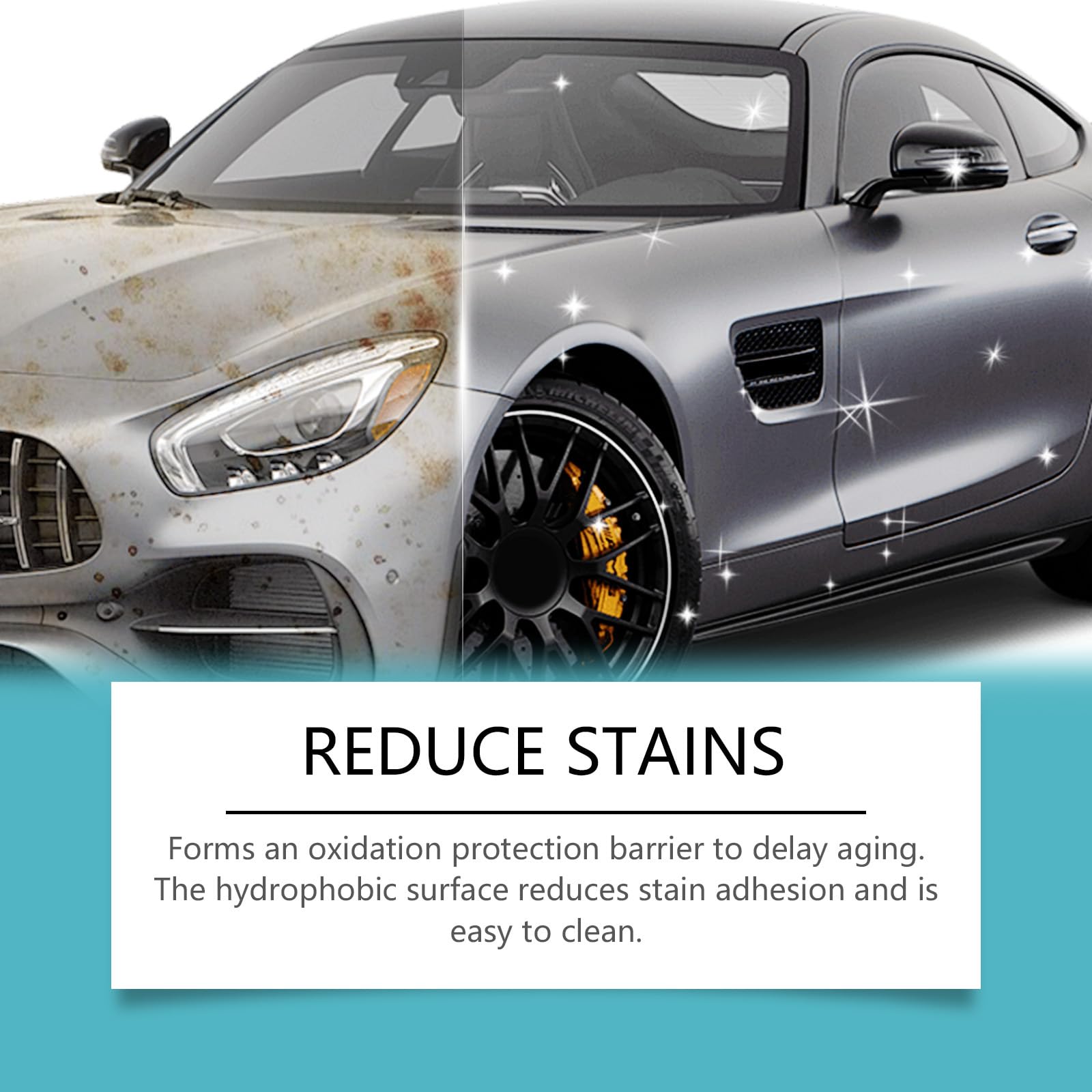 Adorease Car Polish Spray 3 w 1 z powłoką ceramiczną szybkiego efektu, do mycia samochodu i wosku bez wody, wysoki połysk w sprayu ochronnym, spray do polerowania samochodu Quickly Coat (6 sztuk)