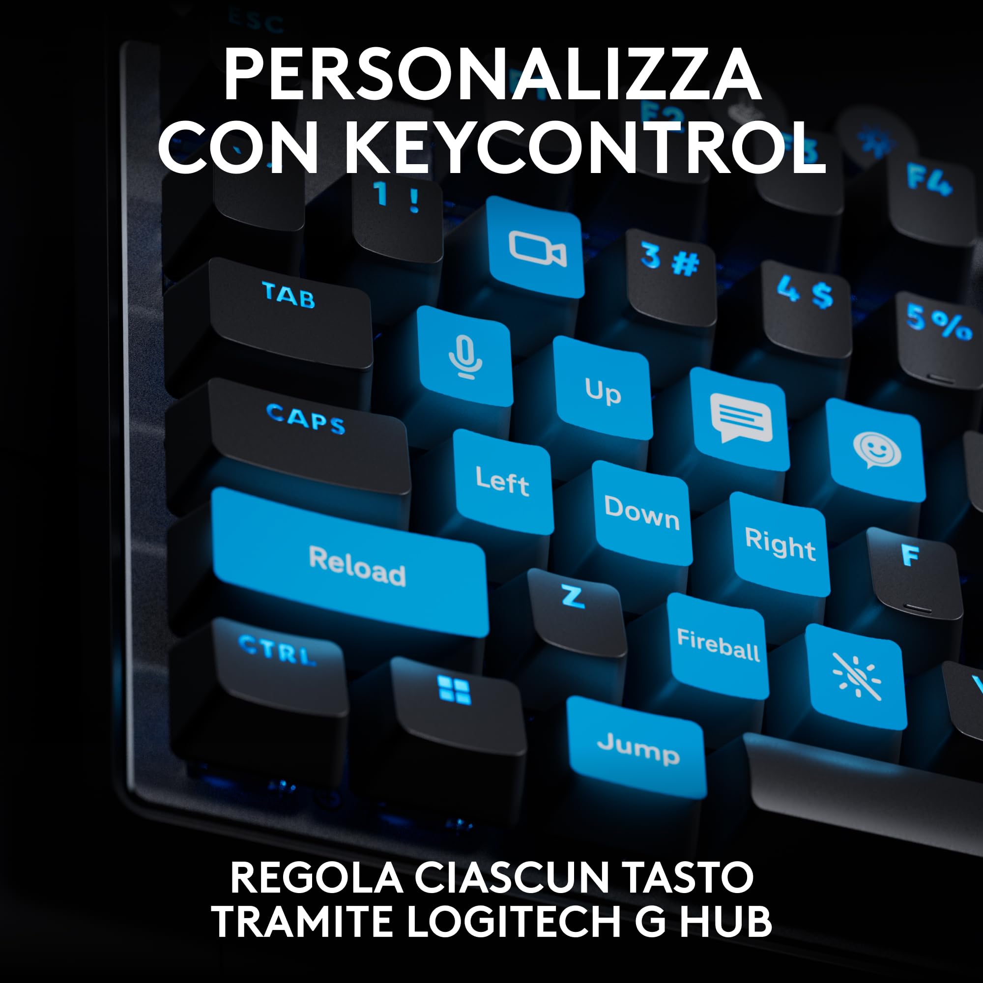 Logitech G PRO X TKL RAPID, tastiera gaming senza tastierino numerico | Interruttori analogici magnetici, modalità di attivazione rapida, azionamento e RGB personalizzabile, US INT'L QWERTY - Nero