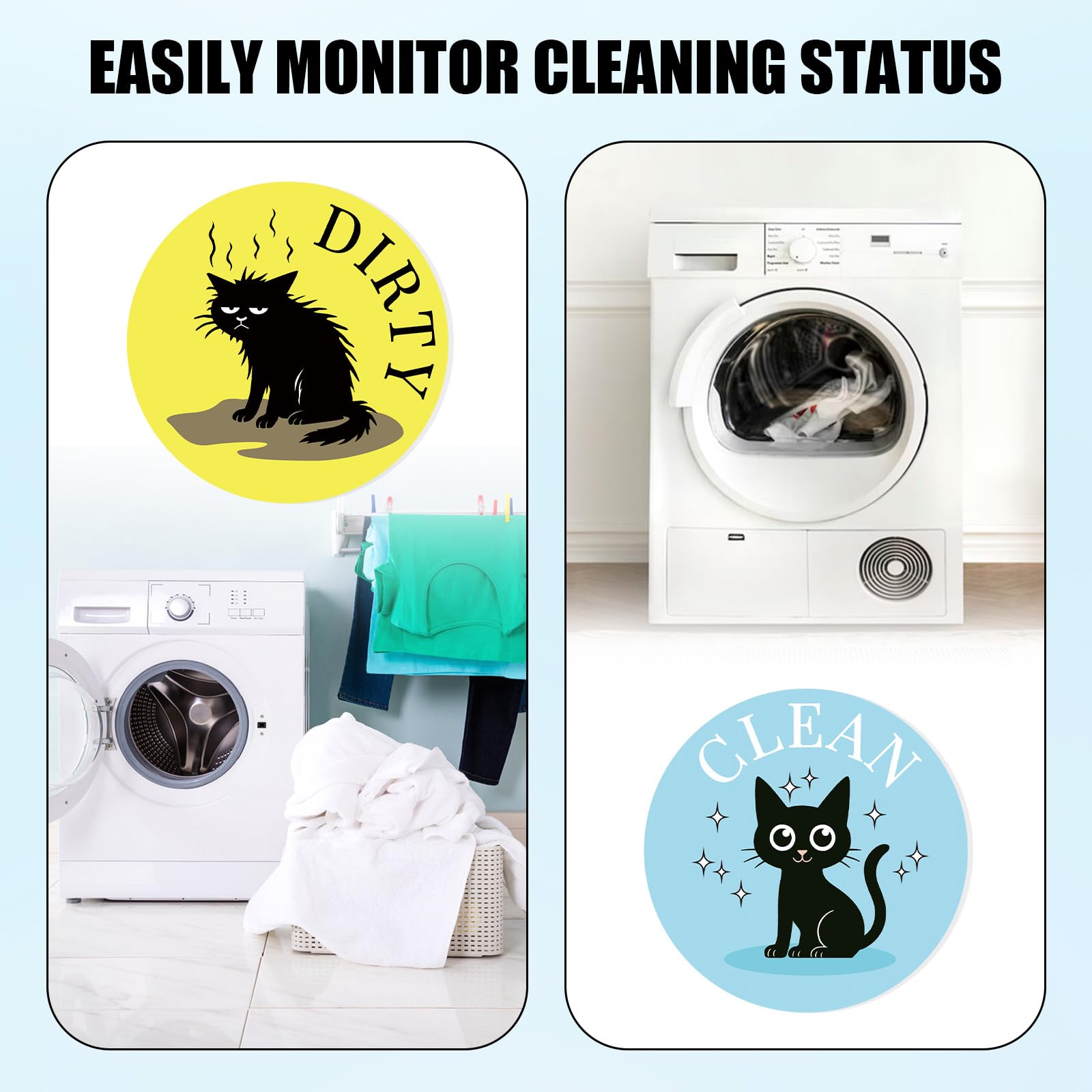 Animali Domestici Magnete per Lavastoviglie Pulito Sporco, Gatti Magnete per Lavastoviglie Clean Dirty Cani Magnete per Lavastoviglie per Cucina Frigorifero Lavanderia