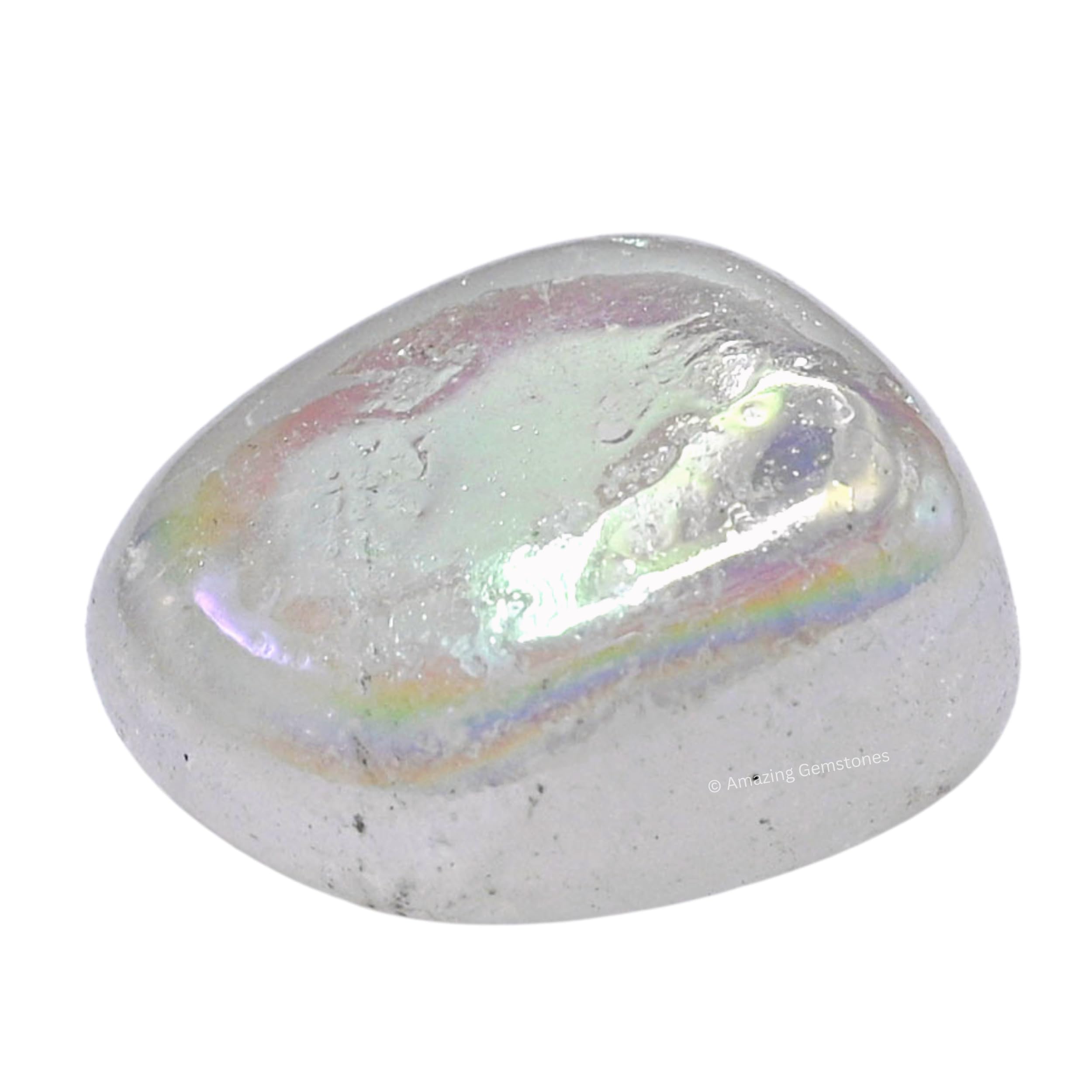 Amazing Gemstone Angel Aura Quartz Crystals and Healing Stones Tumbled - 1 oz, Healing Stones for Energy Balance, Stress Relief - Premium Polished Gems Rocks for Meditation and Wellness