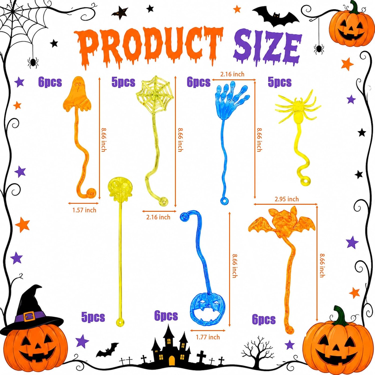 35 PCS Halloween Sticky Hands, Halloween Party Favors Gifts