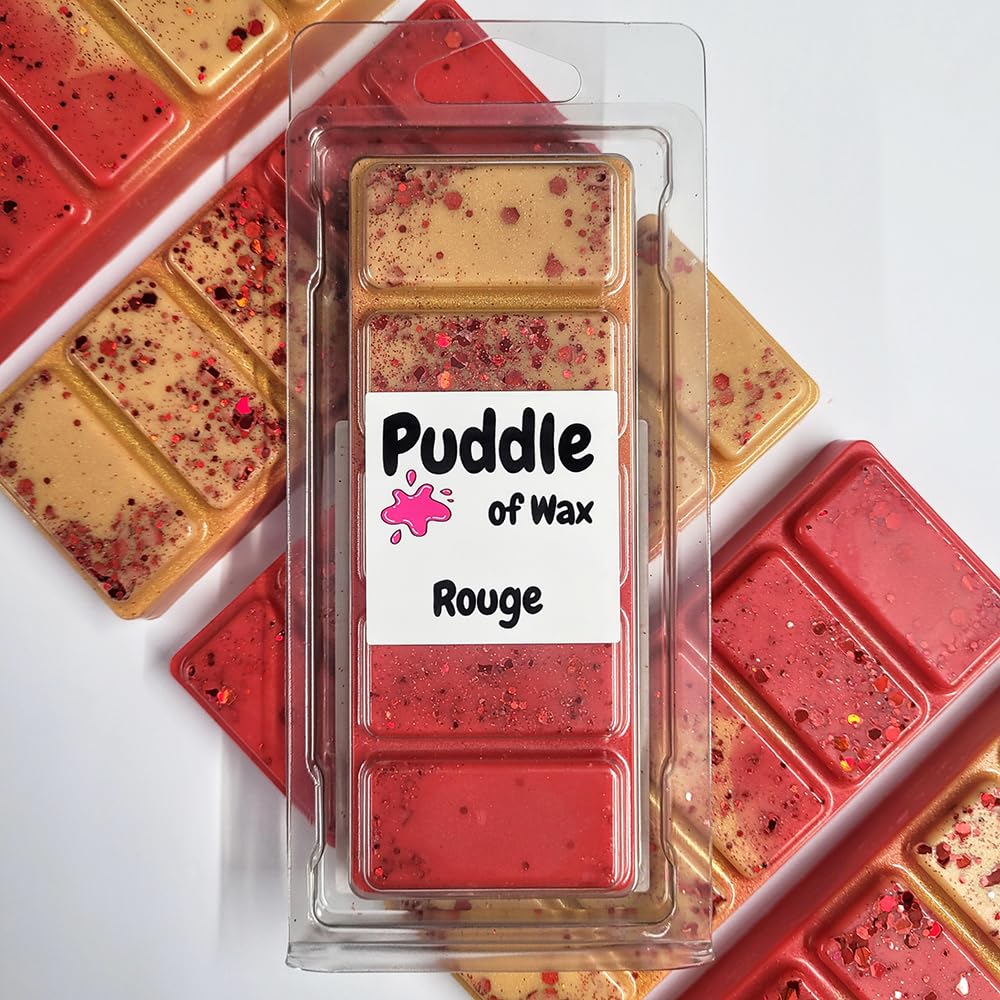 Puddle of Wax - Rouge Soy Wax Melt Snap Bar - 50g - Perfume Scent - Vegan Friendly - Made in the UK
