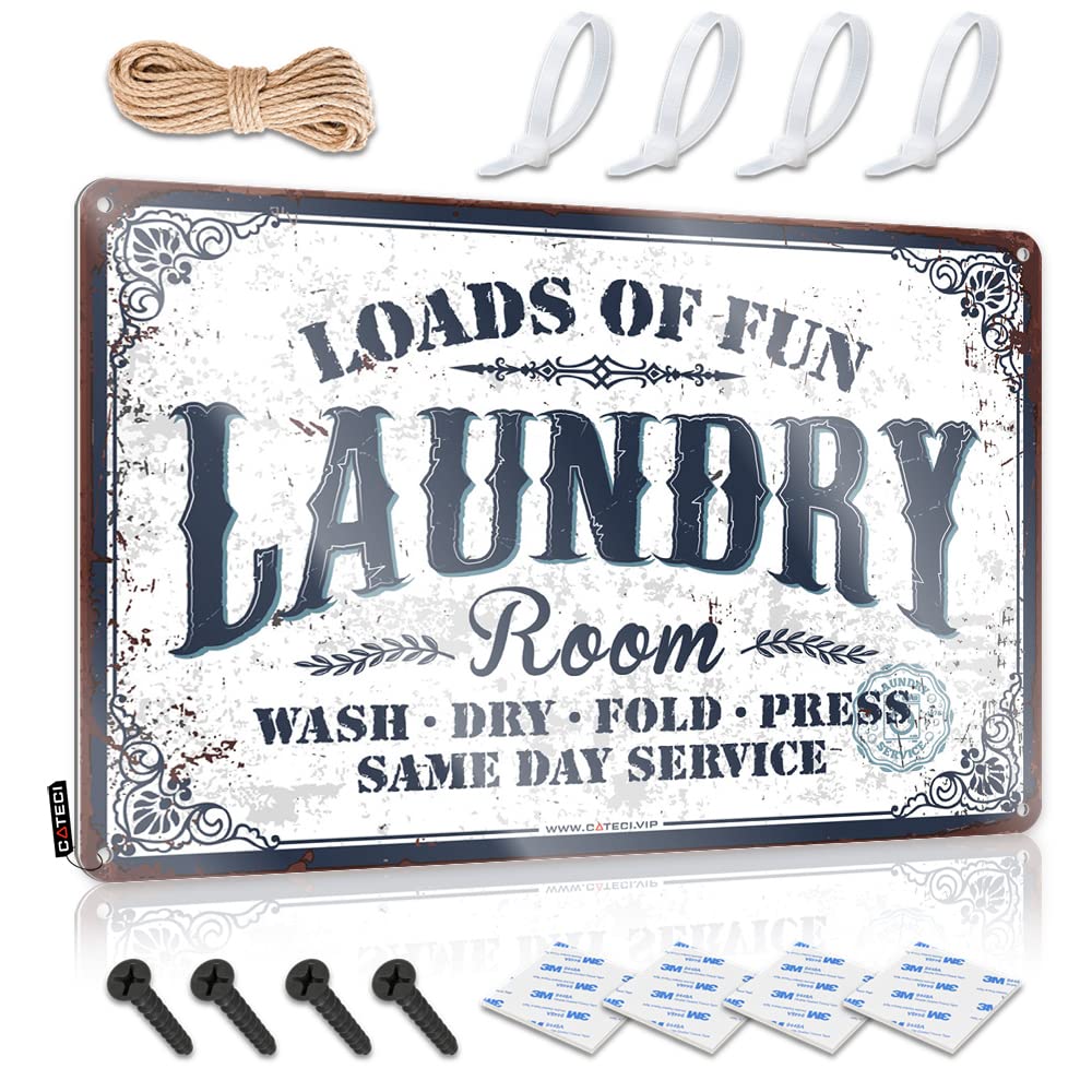 Tin Sign Decor Laundry Room Runner Non Slip Laundry Sign Vintage Signs Metal Funny Kitchen Tin Signs(20X30CM)