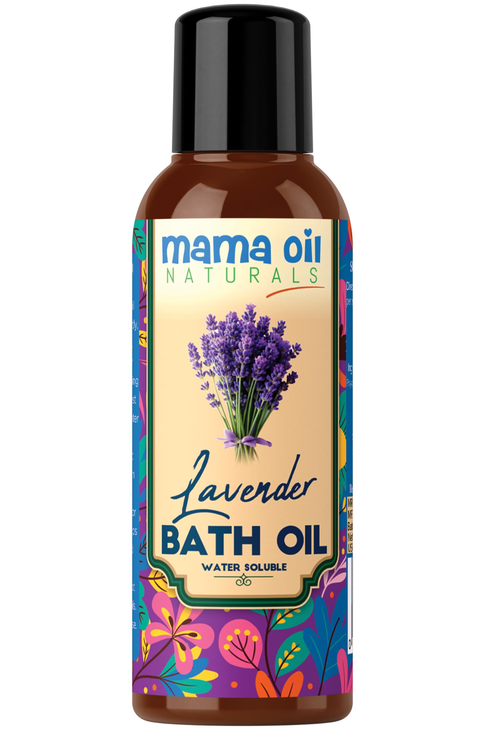 Lavender Oil for Bath | Additive for Bathwater & Bathtub | Water Soluble Pure Essential Oil Emulsion to Promote Relaxation, Calm Mind & Body and Soft Skin - for Women & Men (100 ml)