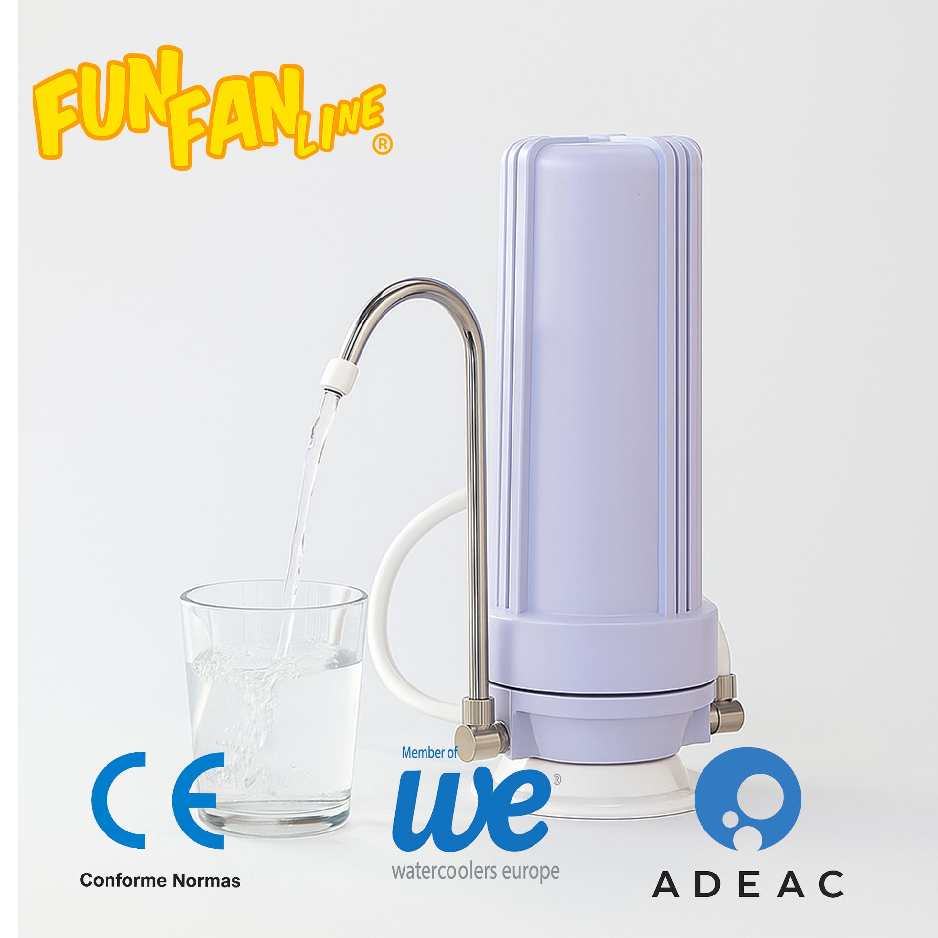 Filtro De Agua Fonlife | Para Grifo De Cocina | Elimina Cloro, Malos Olores Y Metales Pesados | Fácil De Instalar Sobre Encimera |Eficiente, Duradero Y Económico