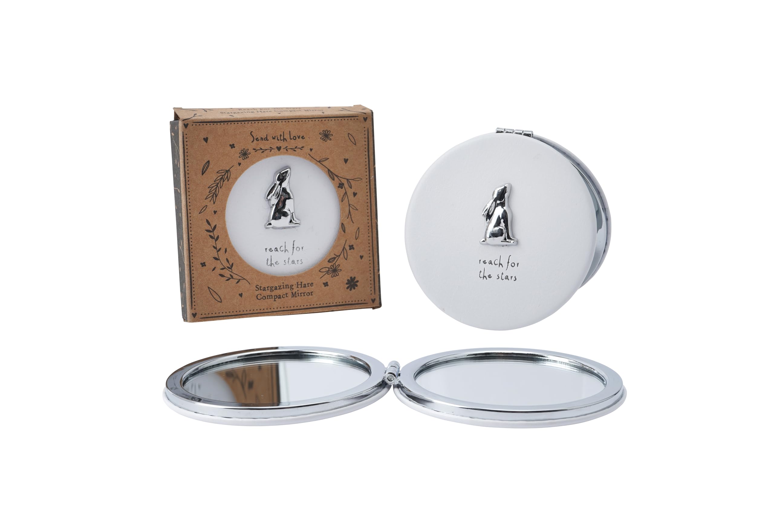Cgb Giftware | Send With Love Stargazing Hare Compact Mirror | Gift Boxed | Travel | Accessory | Handbag | Make Up | Send With Love | Gb07078