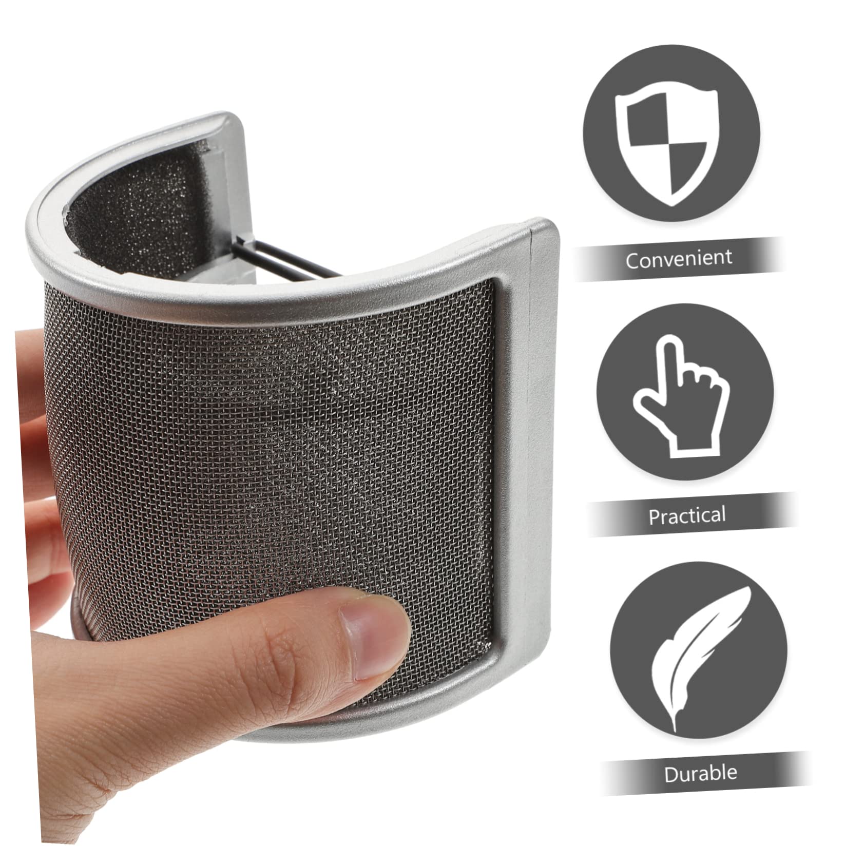OSALADI 5pezzi Filtro Per Microfono Protezione Anti- Leggera e Compatta Riduce Rumori e Interferenze Per Registrazioni e Performance Vocali Design Tre Strati Compatibile Con Vari Microfoni