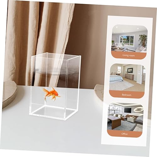 Miniatura 5 de Tanque Betta transparente acuario tanque de peces decoración terrario acuario vidrio acuario tanque de peces hidropónico para peces Betta acrílico
