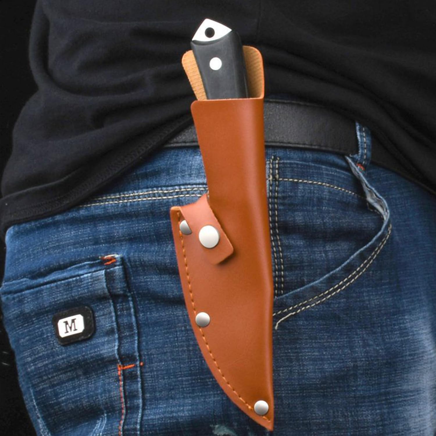 Funda Para Cuchillo De Deshuesar de 2 Piezas, Cuero PU, Portátil