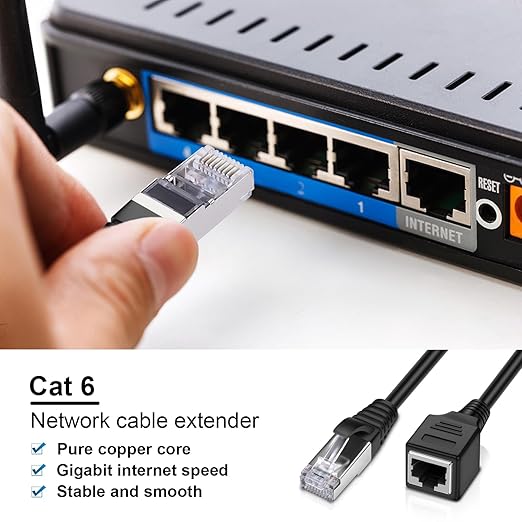 Cable de Extensión Ethernet iGreely RJ45 Cat6 30cm 2 Pack miniatura 4