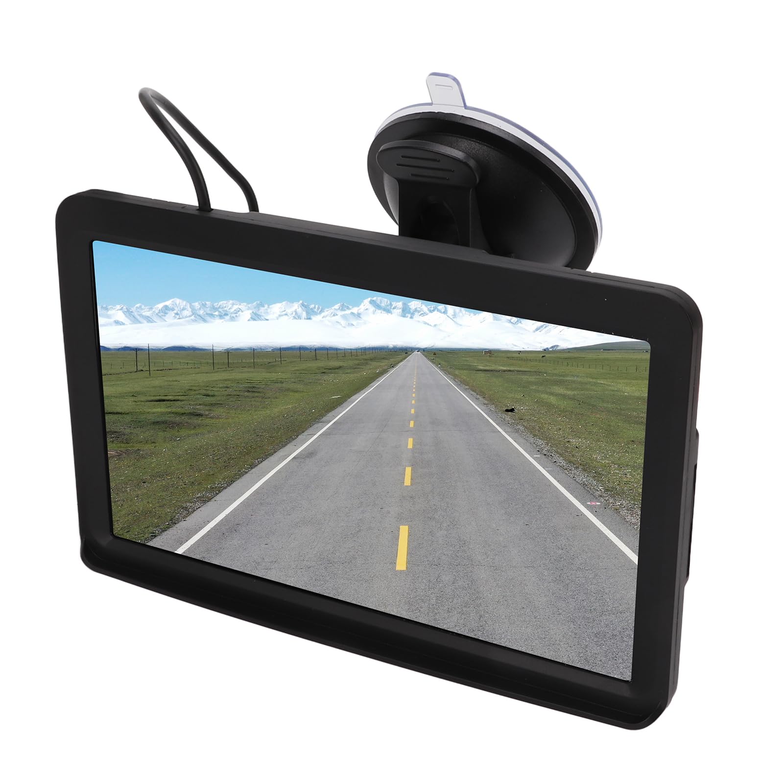 7-calowa kamera cofania z zestawem monitora, szerokokątny system parkowania cofania 170° z noktowizorem 4LED, kabel 6 m do samochodu kempingowego z przyczepą, autobusu, furgonetki (Round Hole Camera)