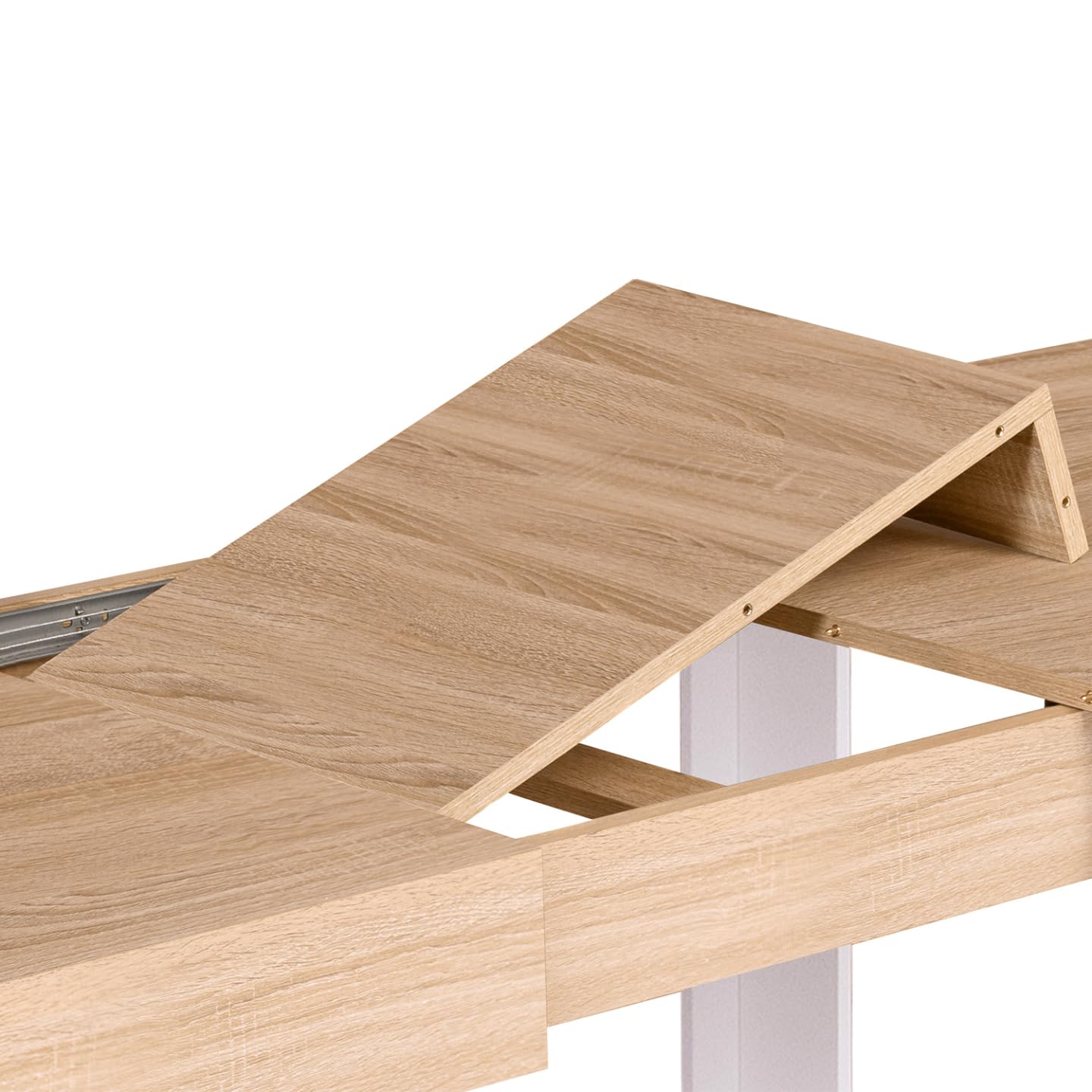 IDMarket Phoenix - Mesa de comedor extensible, para 6-10 personas, madera y color blanco, 160-200 cm