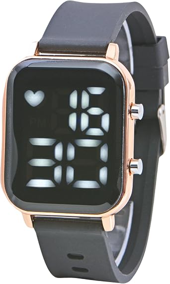 Silikon Kordon Dijital Led Unisex Kol Saati ak ll  Saat De ildir. ST-304105