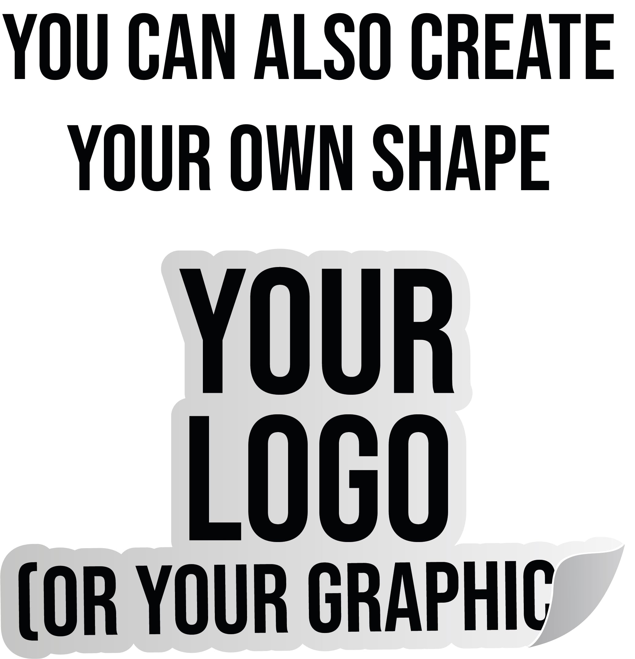 100 Multi-Purpose Customisable Stickers – Insert Your Logo or Graphic. Selectable Sizes from 2 cm to 20 cm. Ideal for Decorations, Labels, and Creative Projects (Modèle)