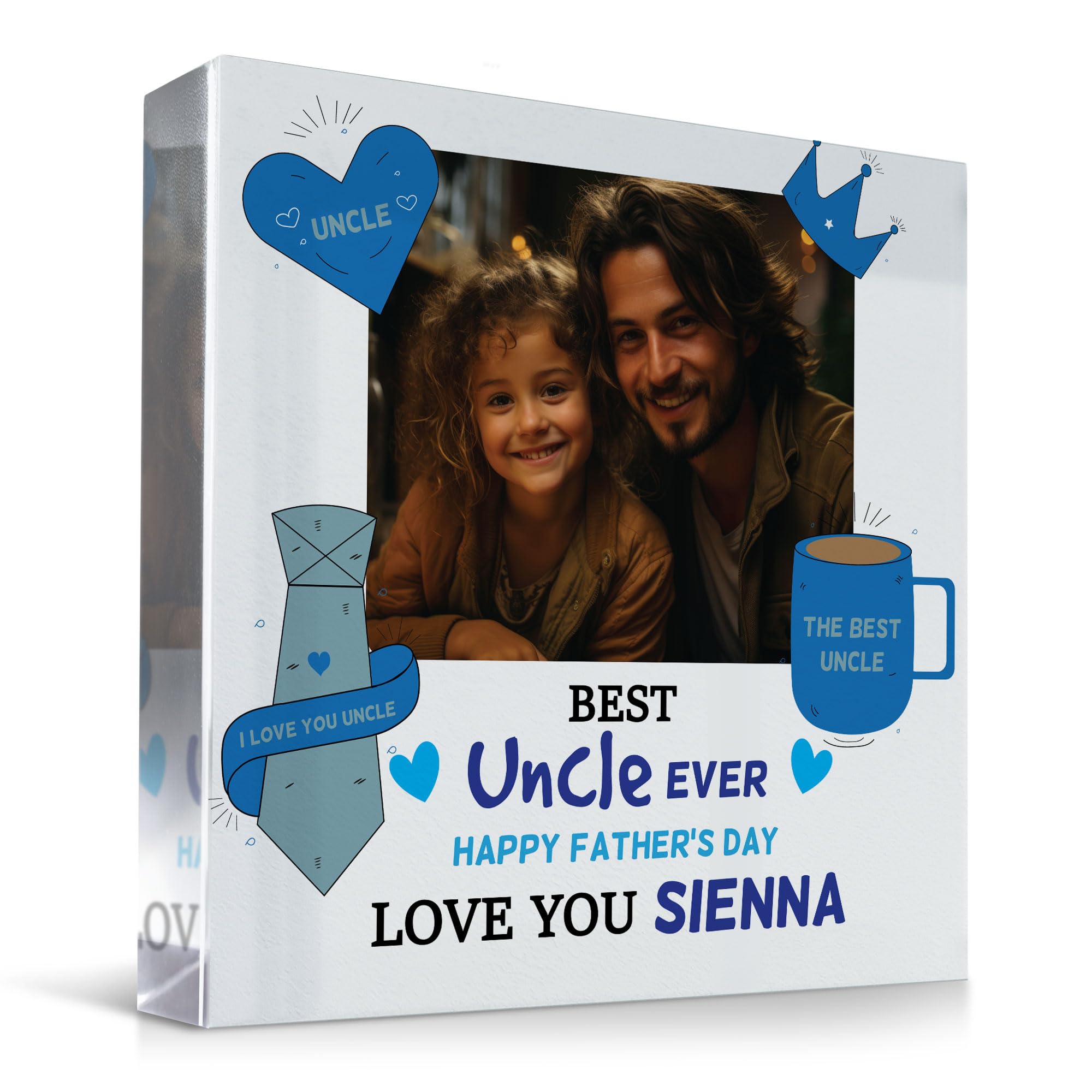 Red Ocean Best Uncle Gift For Fathers Day Personalised Photo Plaque Uncle Gifts Brother Gifts Thank You Gift For Uncle Fathers Day Gift Idea Gifts For Uncle From Niece Nephew